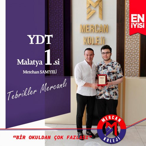 YDT - Yabancı Dil Testi Malatya Birincisi Mercan Koleji