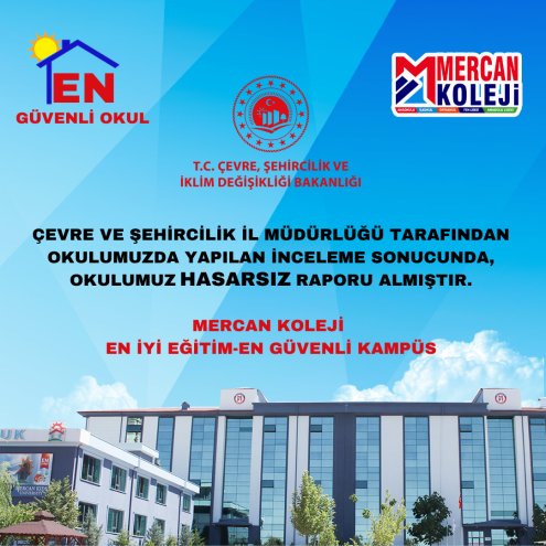 MALATYA MERCAN KOLEJİ EN İYİ EĞİTİM DEPREME DAYANIKLI EN GÜVENLİ OKUL